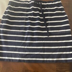 J. McLaughlin Navy and White Striped Mini Skirt